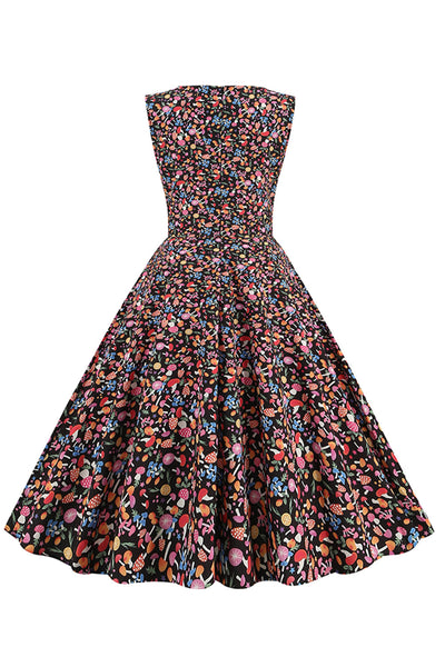 Grunge Print Vintage Dress