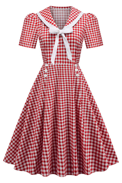 Vintage Dress With Bow Tie