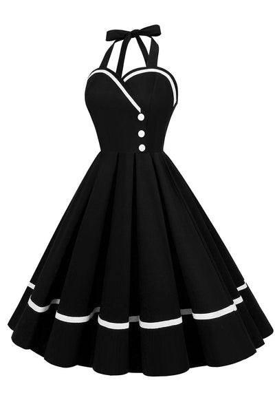 Vintage 50s V-Neck Pin Up Dress