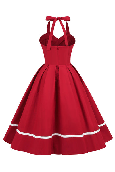Vintage 50s V-Neck Pin Up Dress