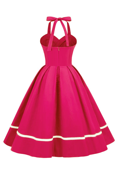 Vintage 50s V-Neck Pin Up Dress