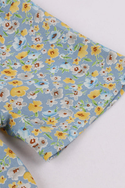 50s Floral Print Trapeze Dress