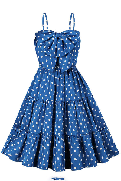 Vintage Blue Polka Dot Dress