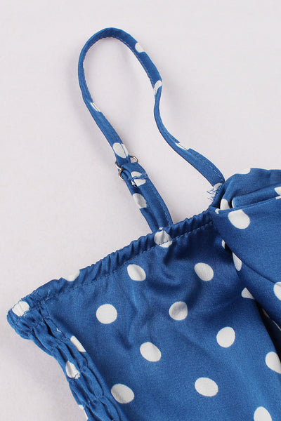 Vintage Blue Polka Dot Dress