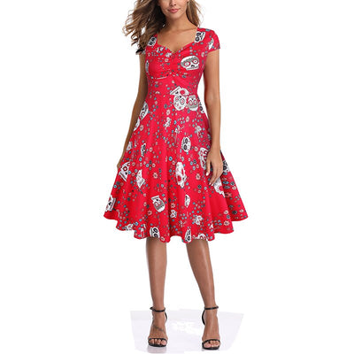 Halloween Skull Rockabilly Dress