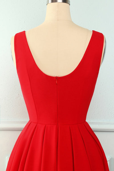 Vintage Red Ruffled Dress