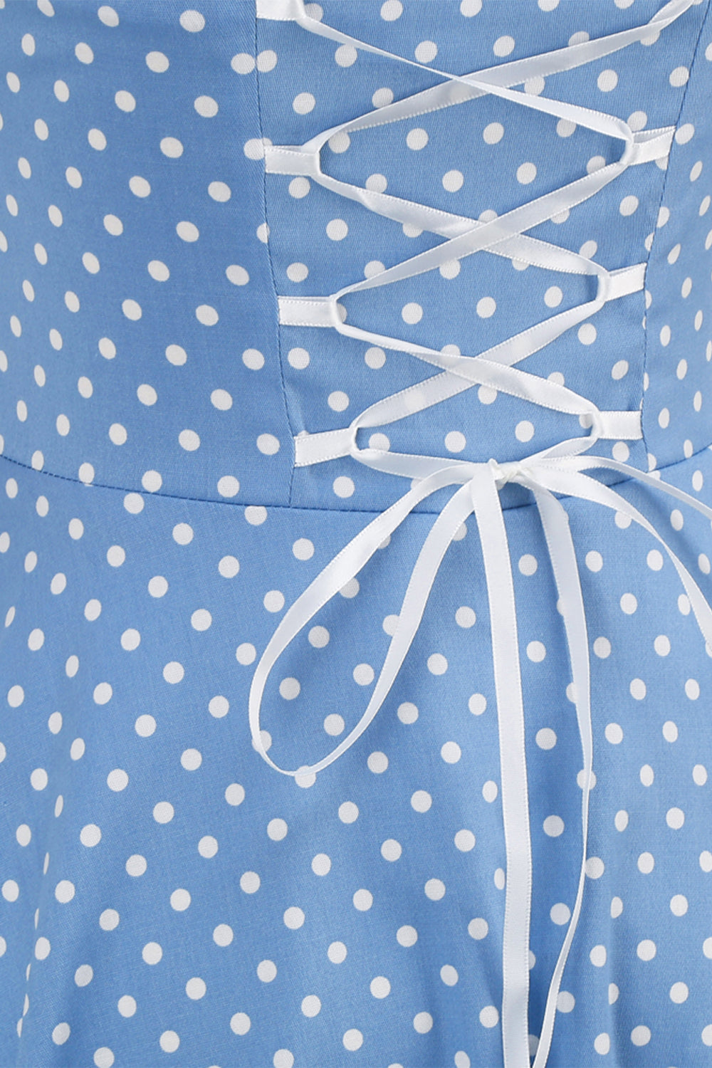 Women Polka Dot Backless Retro Dress