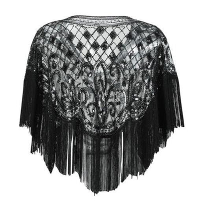 Gatsby Shawl Black
