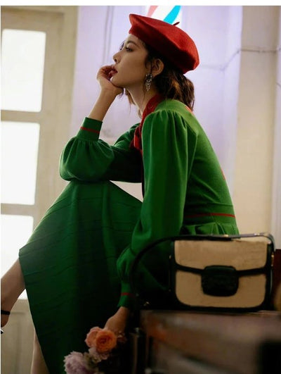 Green 30s 40s Dress