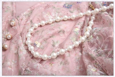 40s 50s Classic Pink Dress