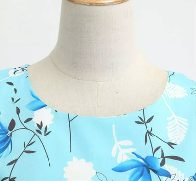 50s Pin Up Dress Blue