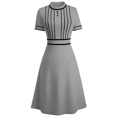 60s Chic Dress Gray