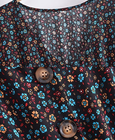 Black Gingham 70s Dress