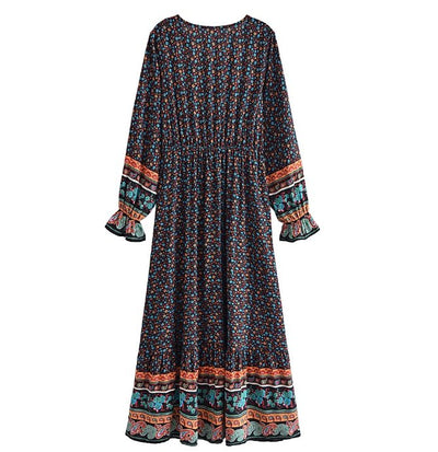 Black Gingham 70s Dress