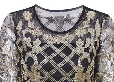 Vintage Gold 1920s Dress