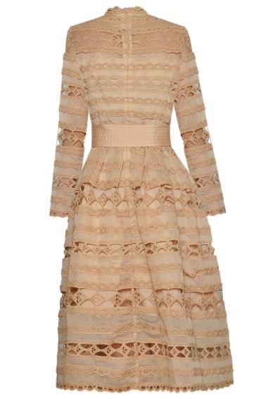 40s Champagne Openwork Dress