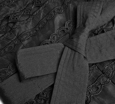 40s Black Openwork Dress