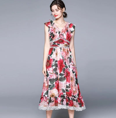 40s Pink Short Sleeve Dress