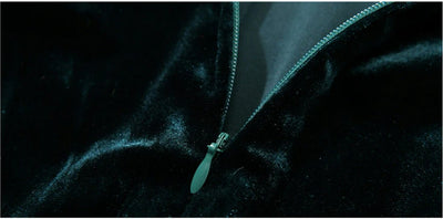 Green Velvet 40s Dress