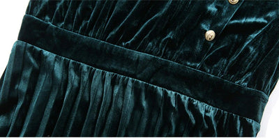 Green Velvet 40s Dress