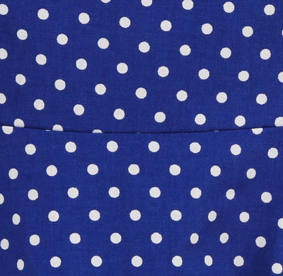 Blue Dress With White Polka Dots Vintage