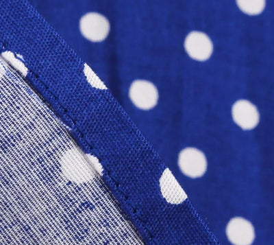 Blue Dress With White Polka Dots Vintage