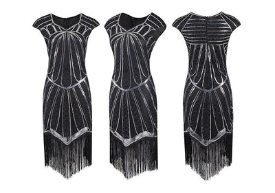 1920s Charleston Dress Silver