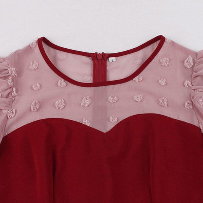 Burgundy 50s Cocktail Dress