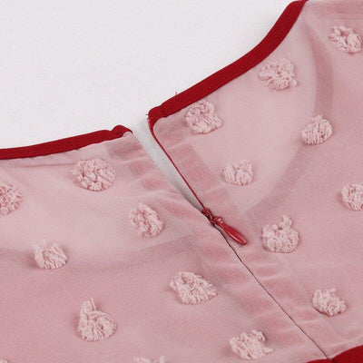 Burgundy 50s Cocktail Dress