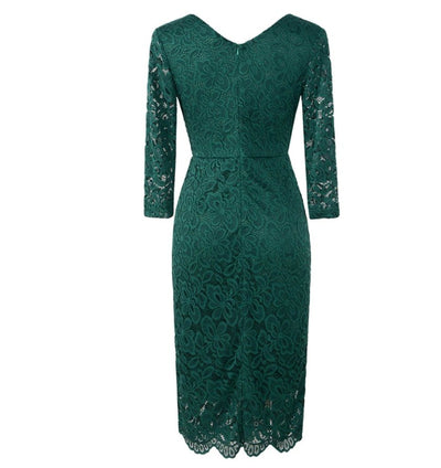 Vintage 50s Pencil Dress Green