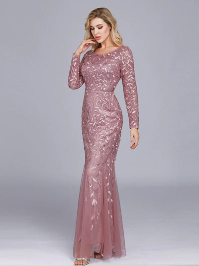 Chic Evening Dress - Mauve Gatsby