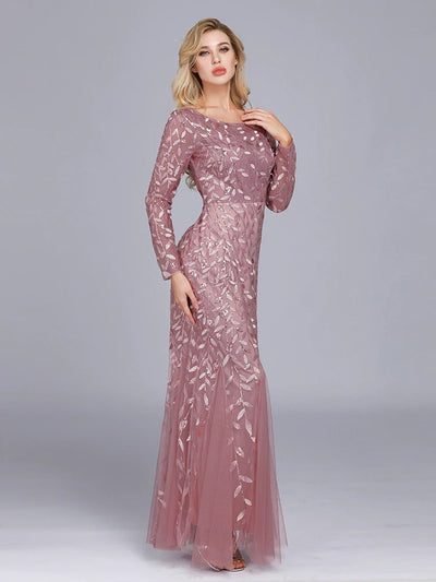 Chic Evening Dress - Mauve Gatsby