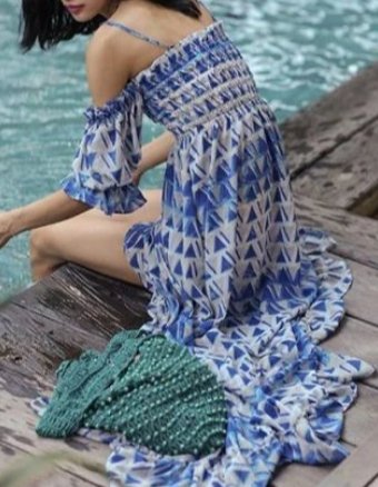 Blue Vintage Evening Dress