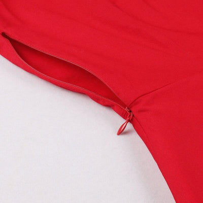 Vintage Rockabilly Red Evening Dress