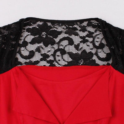 Vintage Rockabilly Red Evening Dress