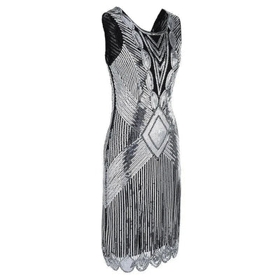 Silver Short Gatsby Dress