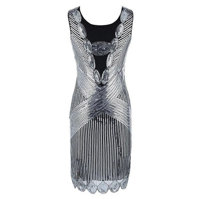 Silver Short Gatsby Dress