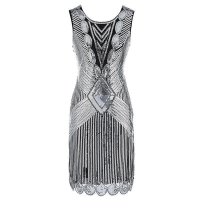 Silver Short Gatsby Dress