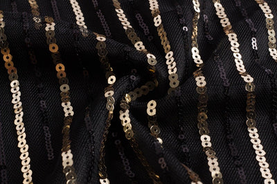 Black And Gold Short Gatsby Dress