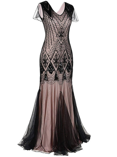 Pink Haute Couture Long Gatsby Dress
