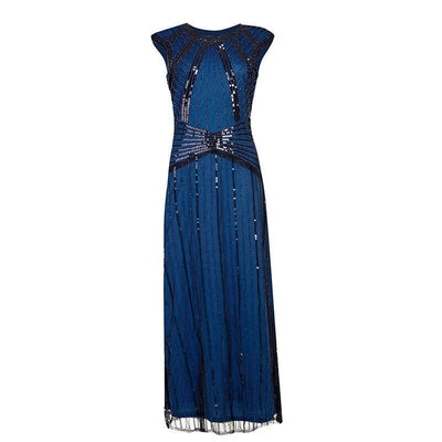 Chic Navy Long Gatsby Dress