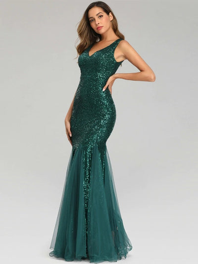 Emerald Green Wedding Gatsby Dress
