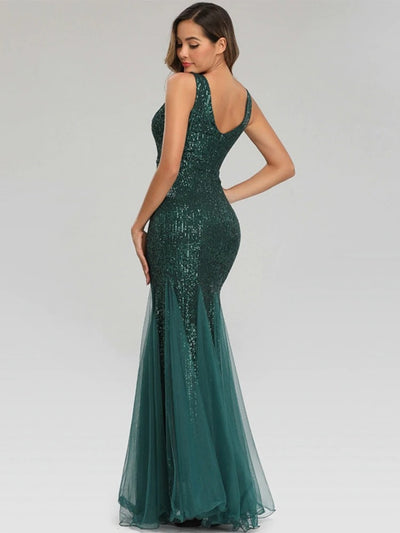 Emerald Green Wedding Gatsby Dress