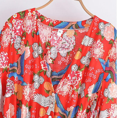 70s Floral Long Dress