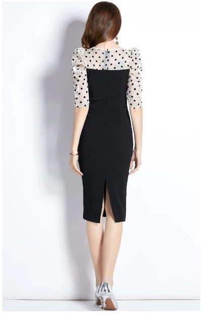 Vintage Polka Dot Midi Dress