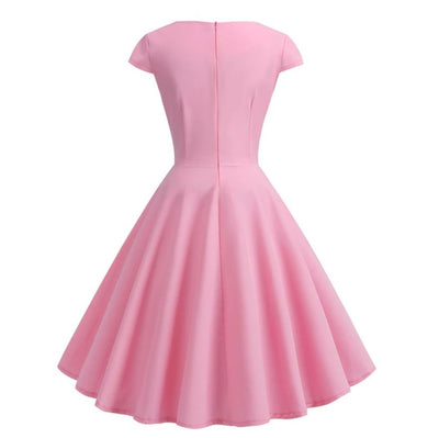 Strapless 60s Dress Pink