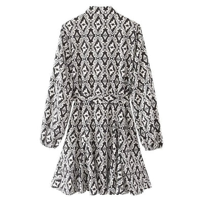 70s Women's Black And White Dress