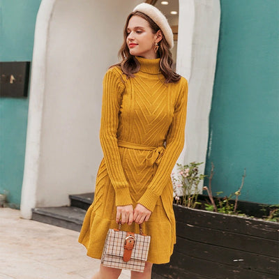 Vintage Pattern Sweater Dress