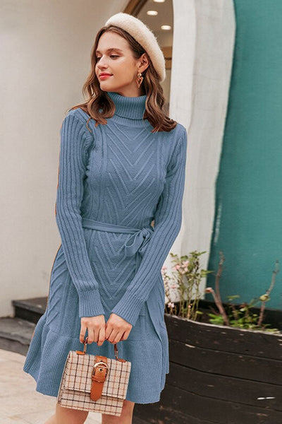 Vintage Pattern Sweater Dress