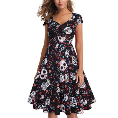 Halloween Skull Rockabilly Dress